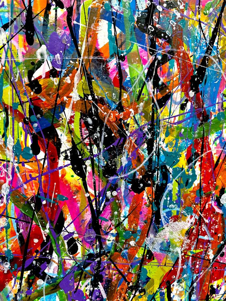 Original Algorithmic Abstract Painting by Dani Wilson