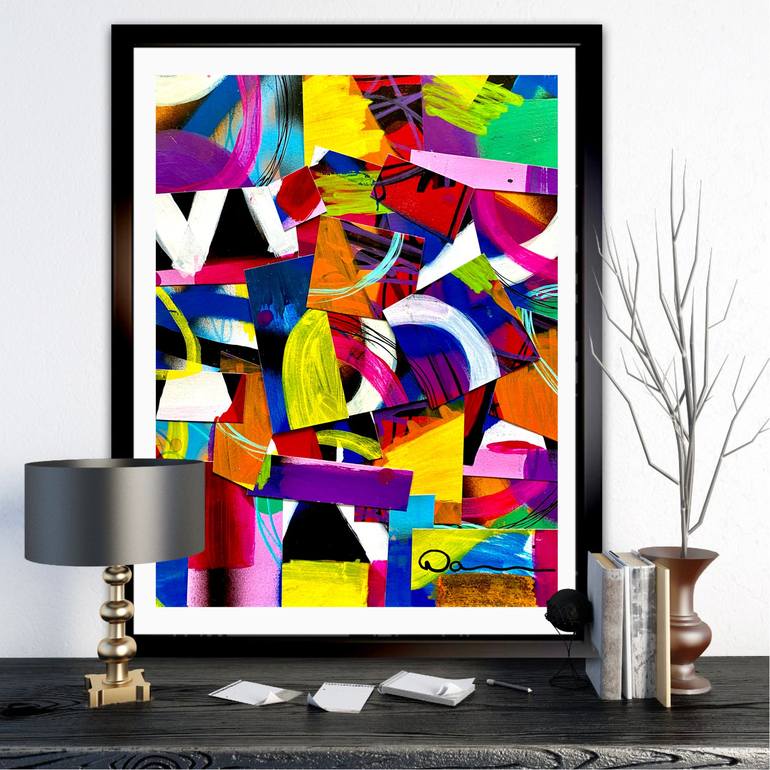 Original Abstract Expressionism Abstract Collage by Dani Wilson
