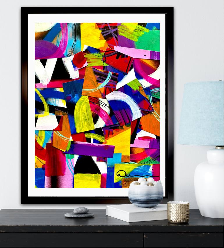 Original Abstract Expressionism Abstract Collage by Dani Wilson