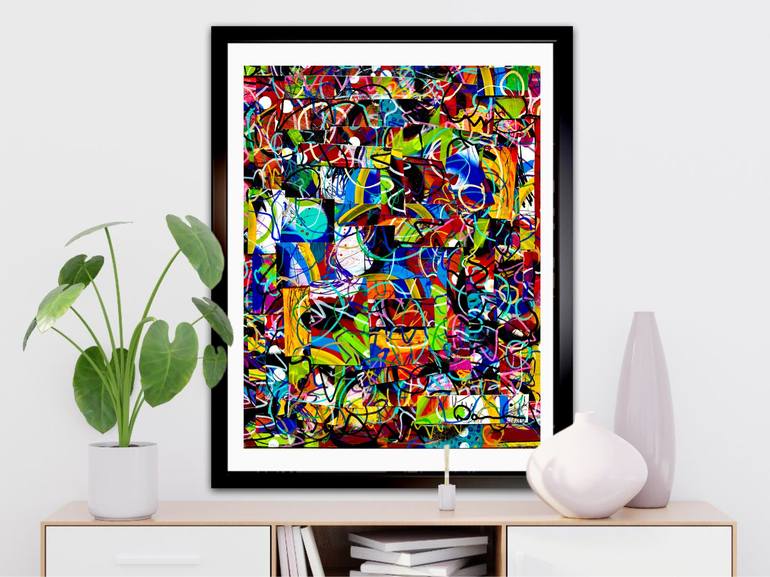 Original Abstract Expressionism Abstract Collage by Dani Wilson