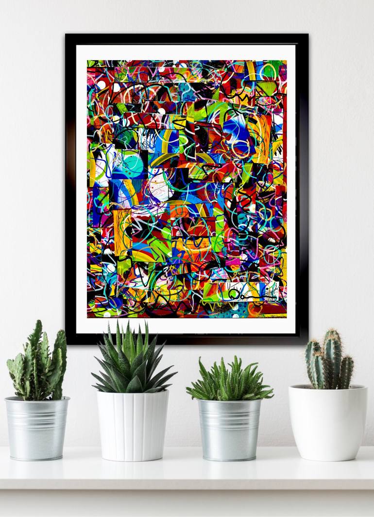 Original Abstract Expressionism Abstract Collage by Dani Wilson