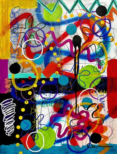 Original Abstract Expressionism Abstract Mixed Media by Dani Wilson