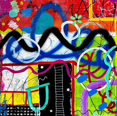 Original Abstract Expressionism Abstract Mixed Media by Dani Wilson