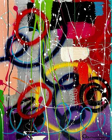 Original Abstract Expressionism Abstract Mixed Media by Dani Wilson
