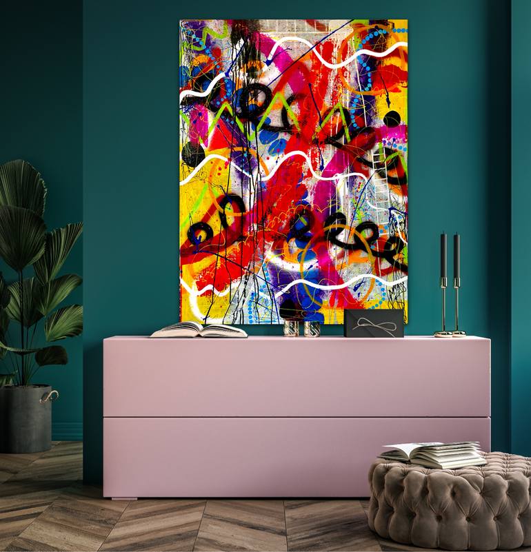 Original Abstract Expressionism Abstract Mixed Media by Dani Wilson