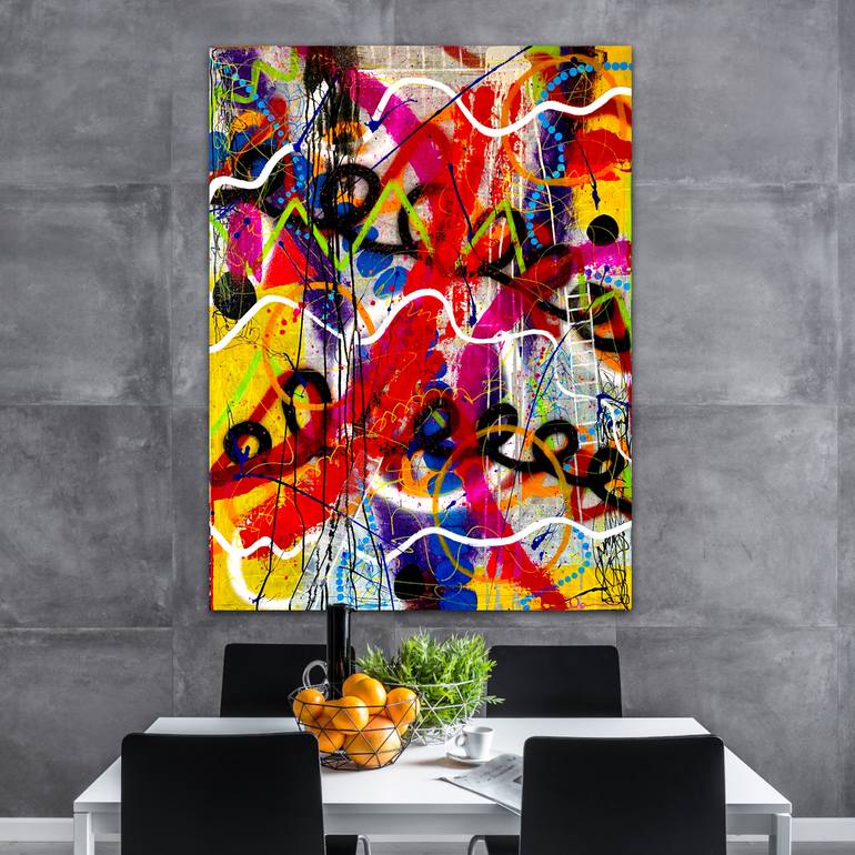 Original Abstract Expressionism Abstract Mixed Media by Dani Wilson