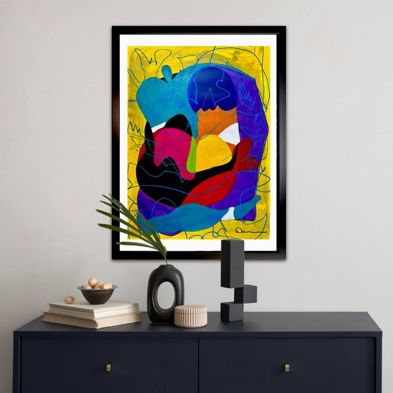 Original Abstract Expressionism Abstract Mixed Media by Dani Wilson