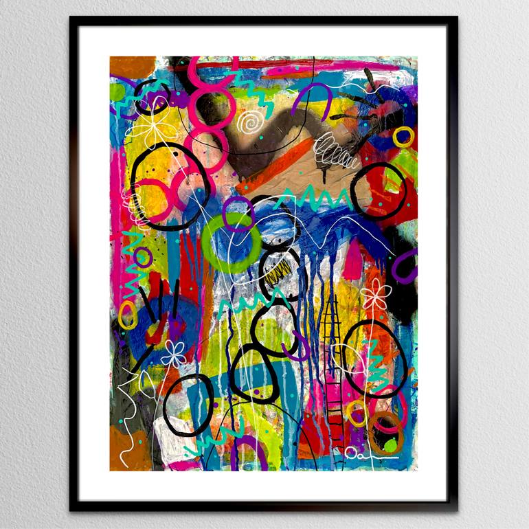 Original Abstract Expressionism Abstract Mixed Media by Dani Wilson