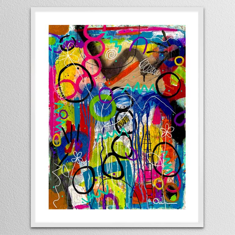 Original Abstract Expressionism Abstract Mixed Media by Dani Wilson