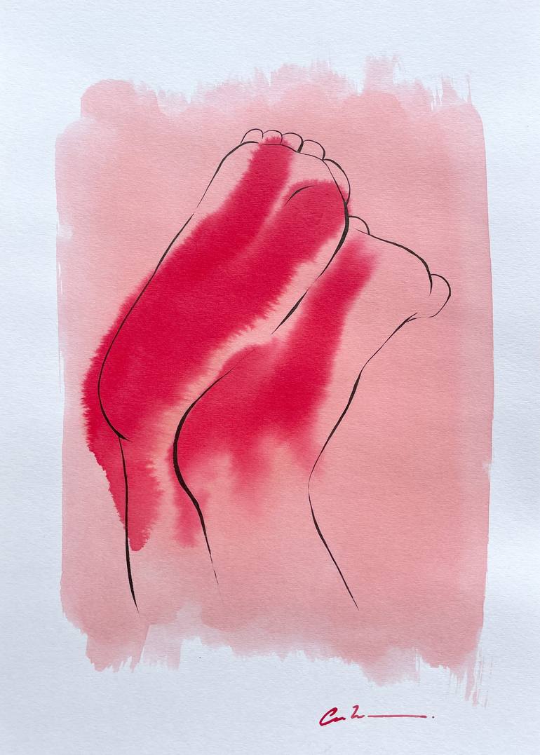 Original Contemporary Erotic Drawing by Carlos Jimenez