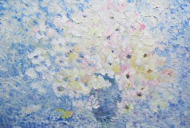 Print of Impressionism Floral Paintings by Adile Moldabekova