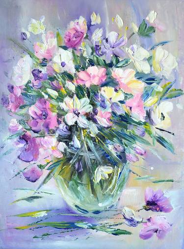 Print of Floral Paintings by Adile Moldabekova
