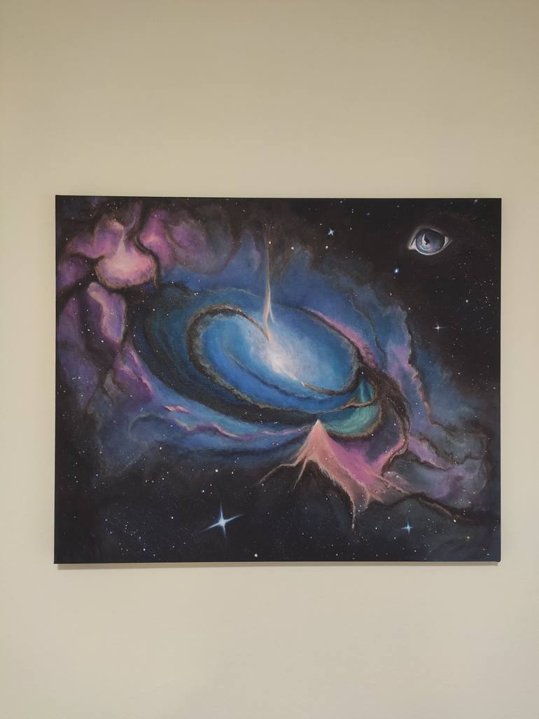 Original Abstract Outer Space Painting by Irina Ovchinnikova