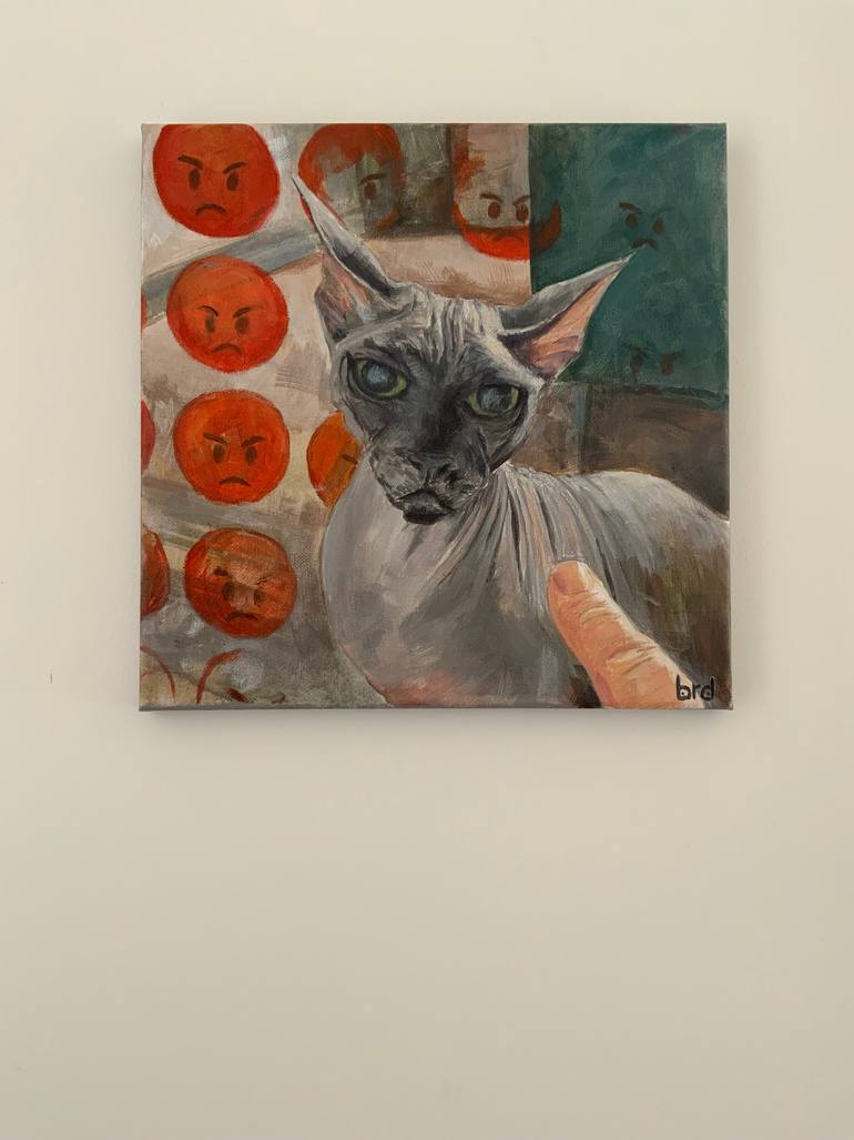 Original Conceptual Cats Painting by Artemii Bordo