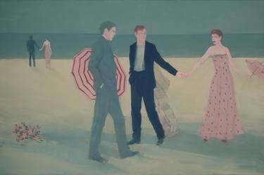 Original Figurative Beach Paintings by Mary Hatch