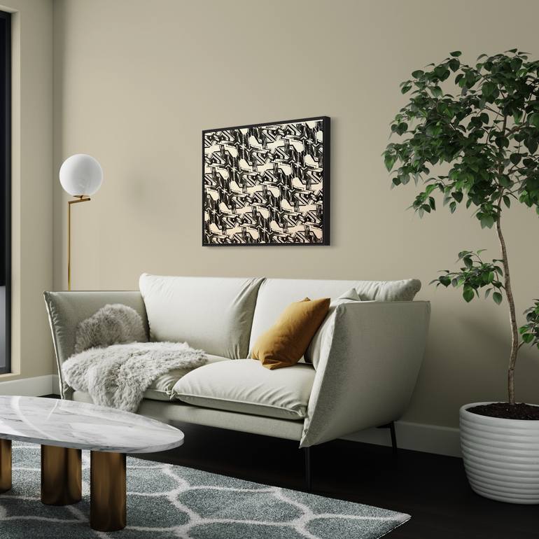 Original Conceptual Geometric Printmaking by Michael E Voss