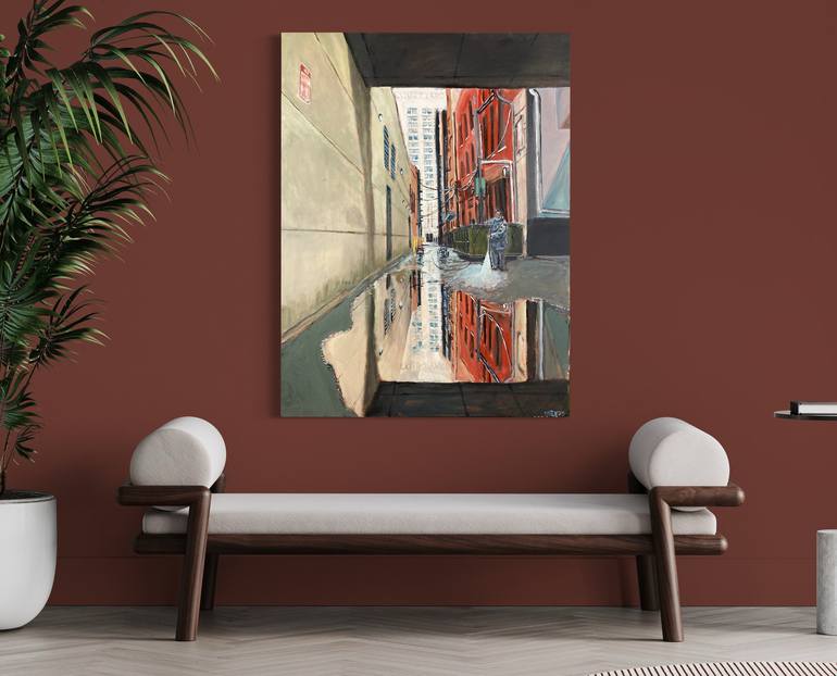 Original Cities Painting by Michael E Voss