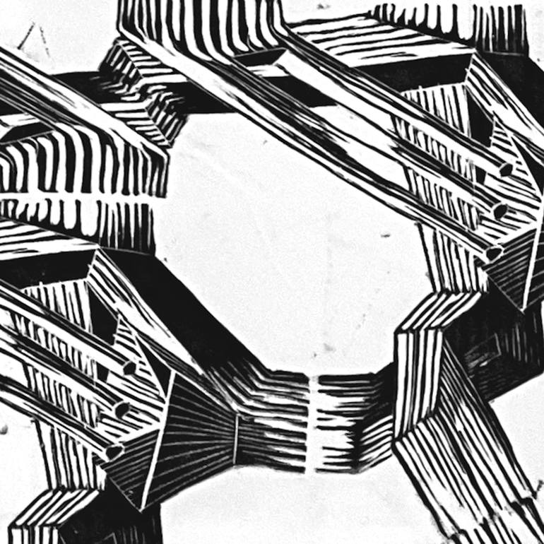 Original Geometric Printmaking by Michael E Voss