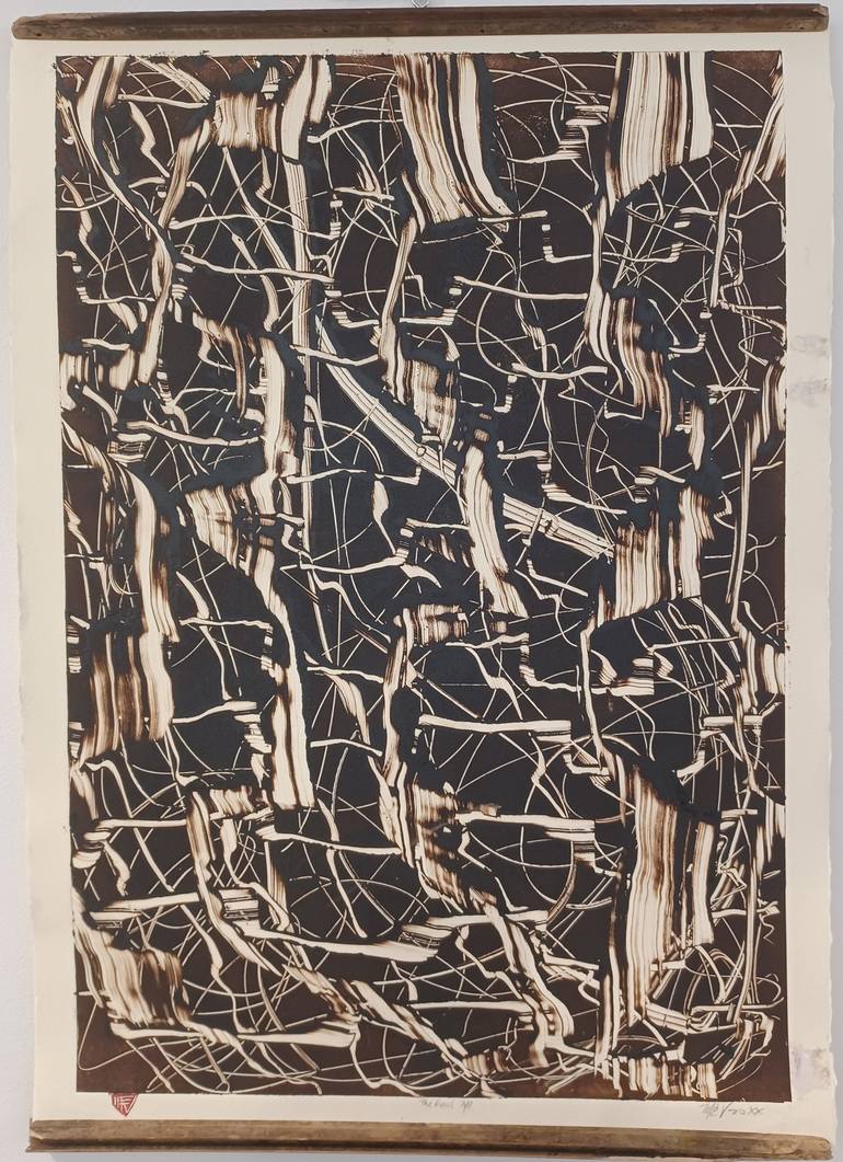 Original Abstract Patterns Printmaking by Michael E Voss