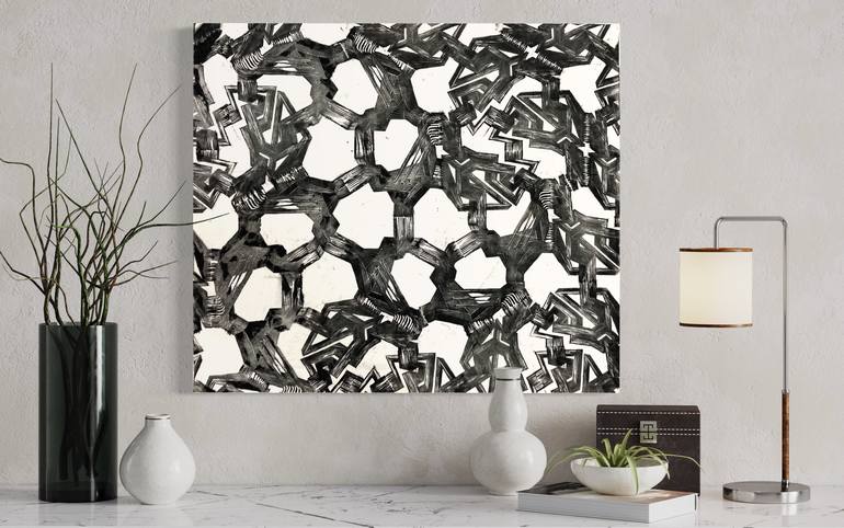 Original Conceptual Geometric Printmaking by Michael E Voss