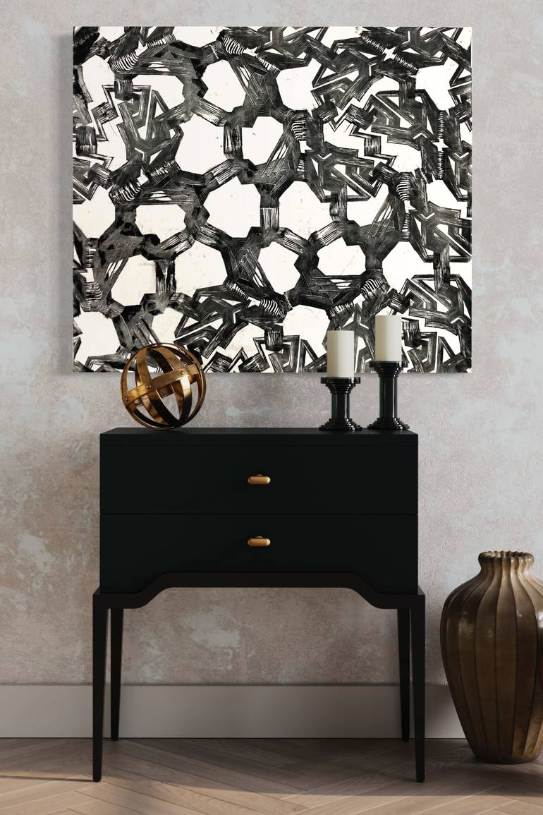 Original Conceptual Geometric Printmaking by Michael E Voss