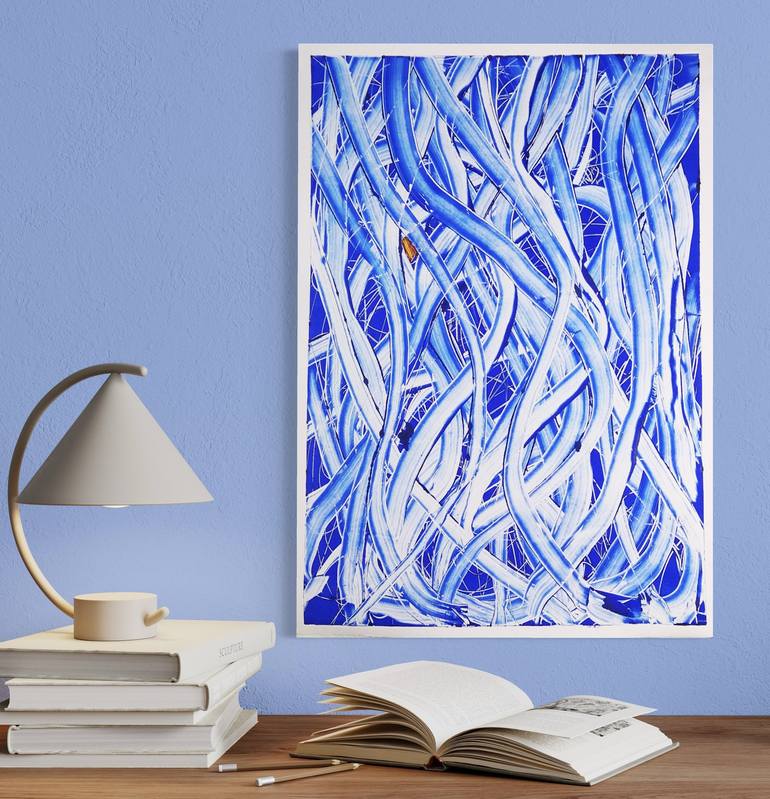 Original Abstract Expressionism Water Printmaking by Michael E Voss