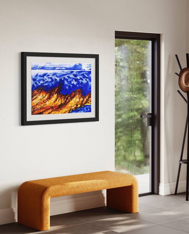 Original Abstract Landscape Printmaking by Michael E Voss