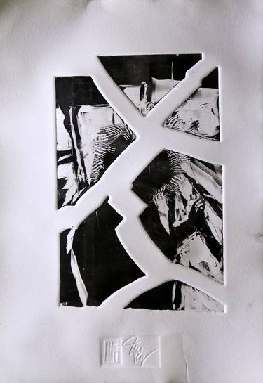 Original Abstract Expressionism Mortality Printmaking by Michael E Voss