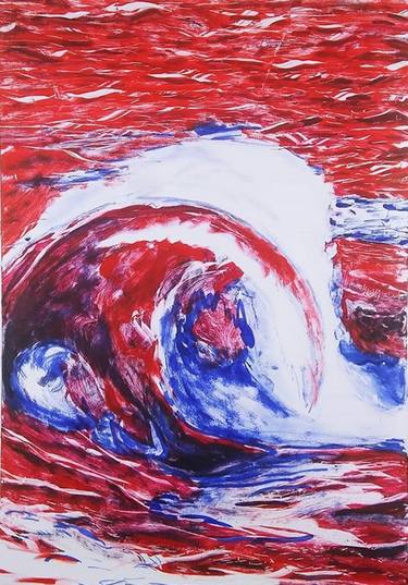Print of Abstract Expressionism Seascape Printmaking by Michael E Voss