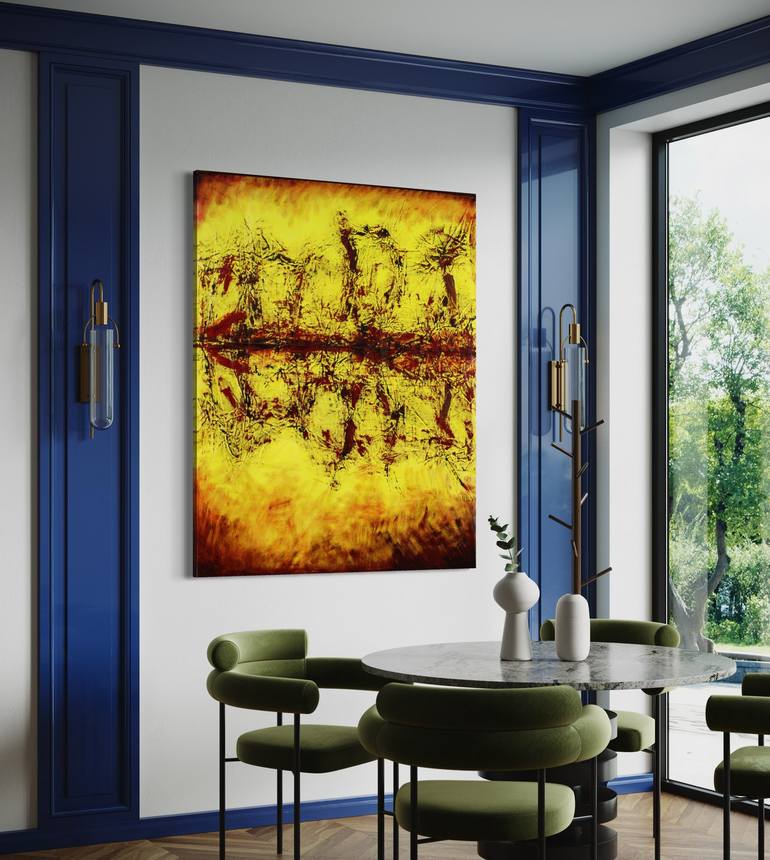 Original Abstract Expressionism Abstract Painting by Michael E Voss