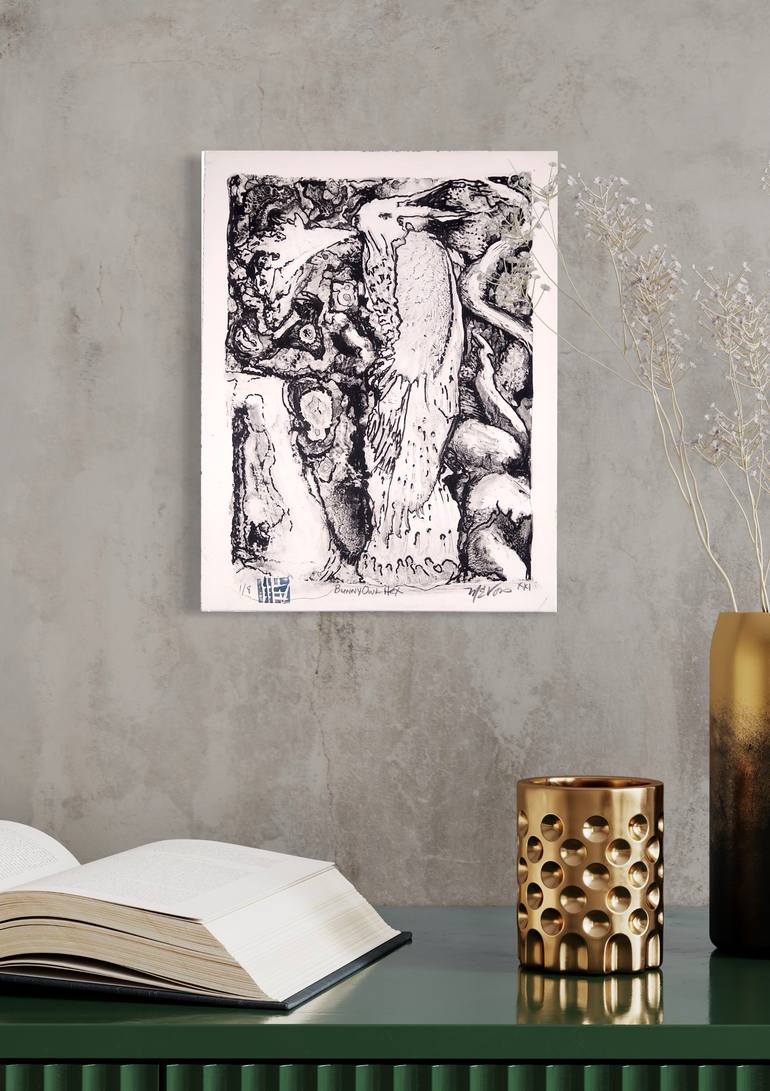 Original Abstract Expressionism Abstract Printmaking by Michael E Voss