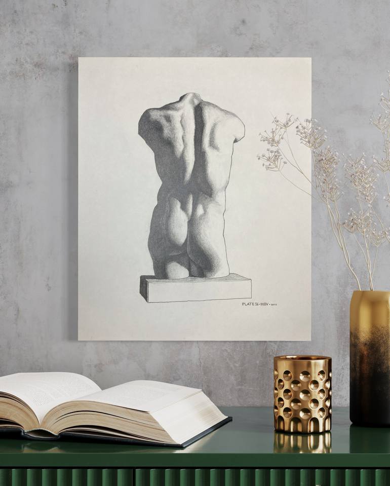Original Classicism Nude Drawing by Michael E Voss