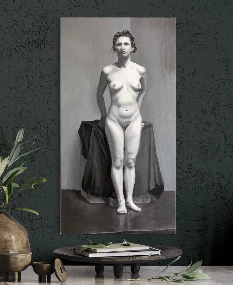Original Figurative Nude Painting by Michael E Voss