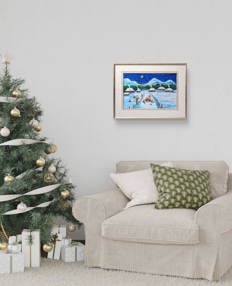 Original Folk Rural Life Painting by Natalia Buhaienko