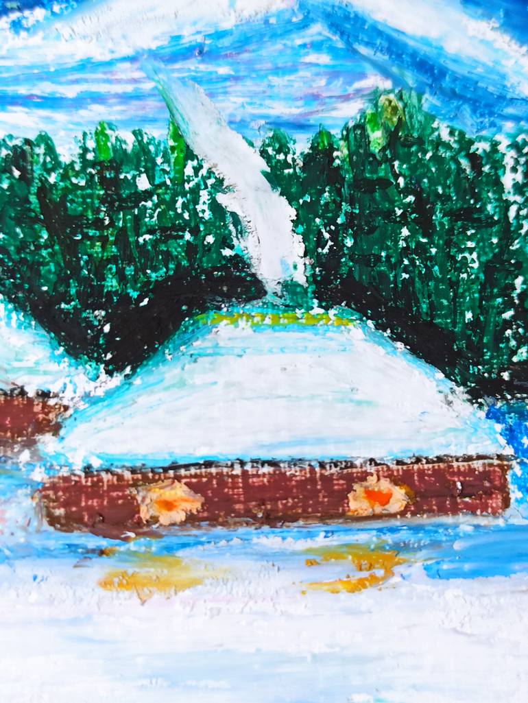 Original Folk Rural Life Painting by Natalia Buhaienko