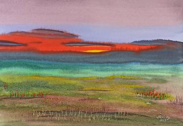 Original Impressionism Landscape Painting by Natalia Buhaienko