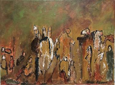 Original Abstract Expressionism People Paintings by Noor Azzam
