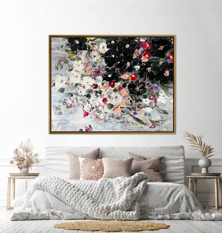 Original Abstract Expressionism Abstract Painting by Elizabeth Cross