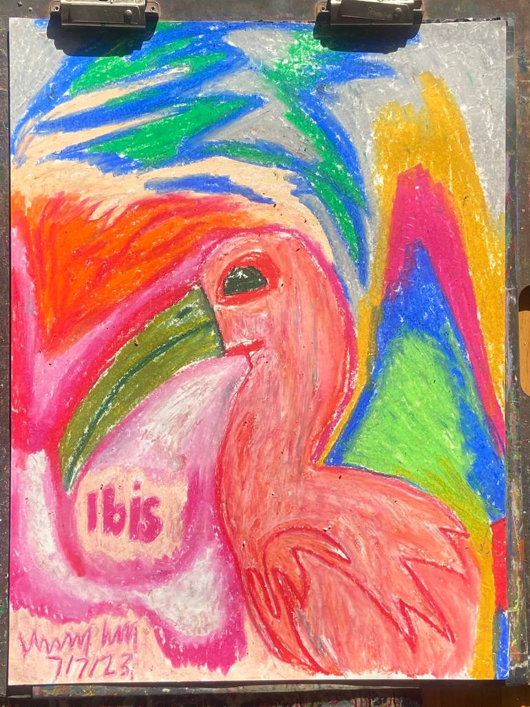 Bird Ibis Painting by Henry Trockle Saatchi Art