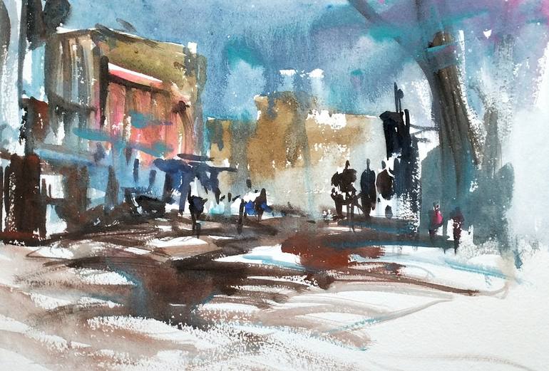 Original Impressionism Landscape Paintings by Mohd Israr