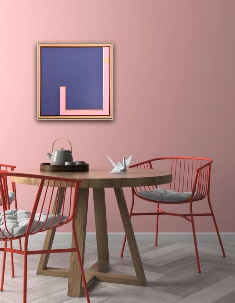 Original Abstract Geometric Painting by Magdalena Nowatkowska