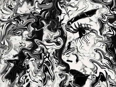 Original Abstract Love Digital by Vicky-May Giraud