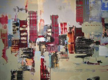 Original Fine Art Abstract Paintings by Reem Bassous