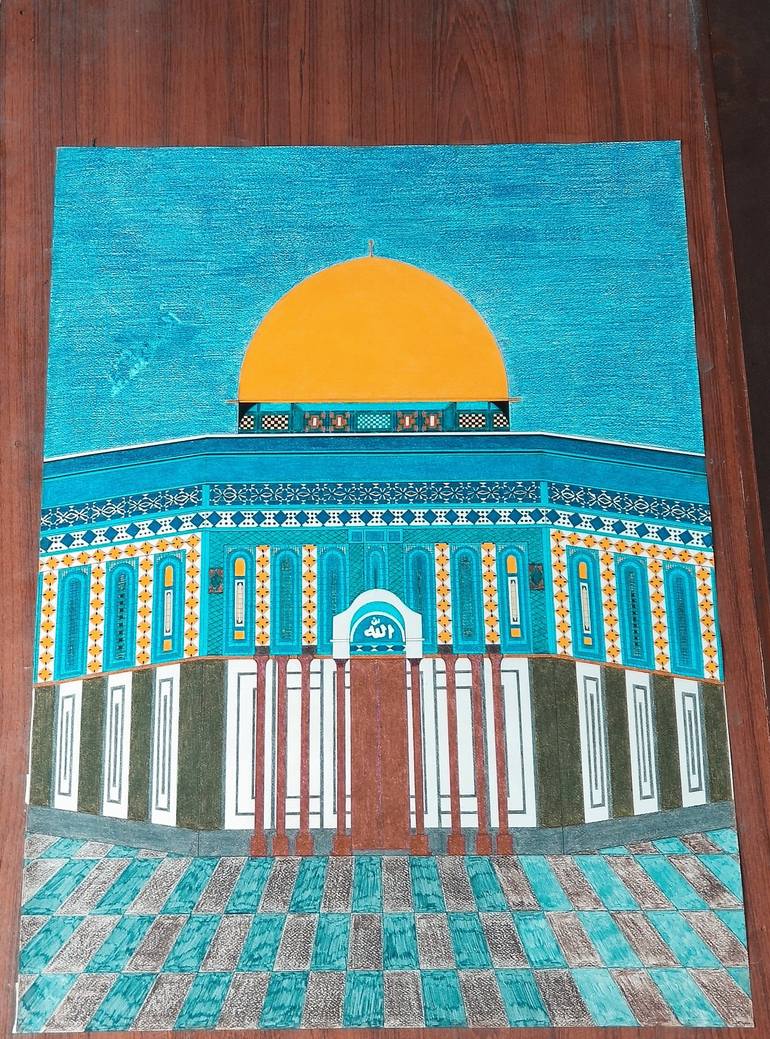 Original Portraiture Architecture Painting by Abrar Abbas