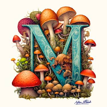 M is for Mushrooms (white) thumb