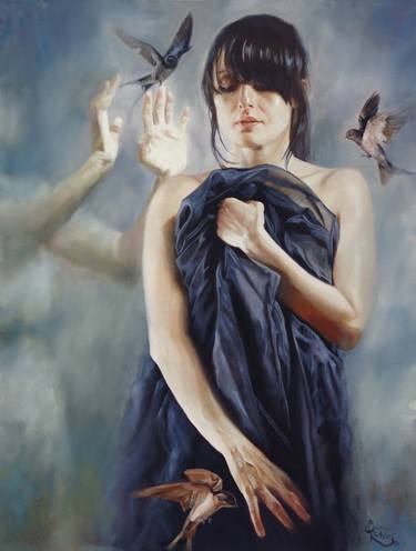 Original Figurative Women Paintings by Jolanda Richter