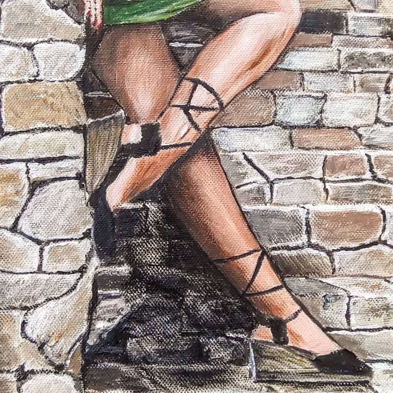 Original Realism Women Painting by Corfu Gallerist