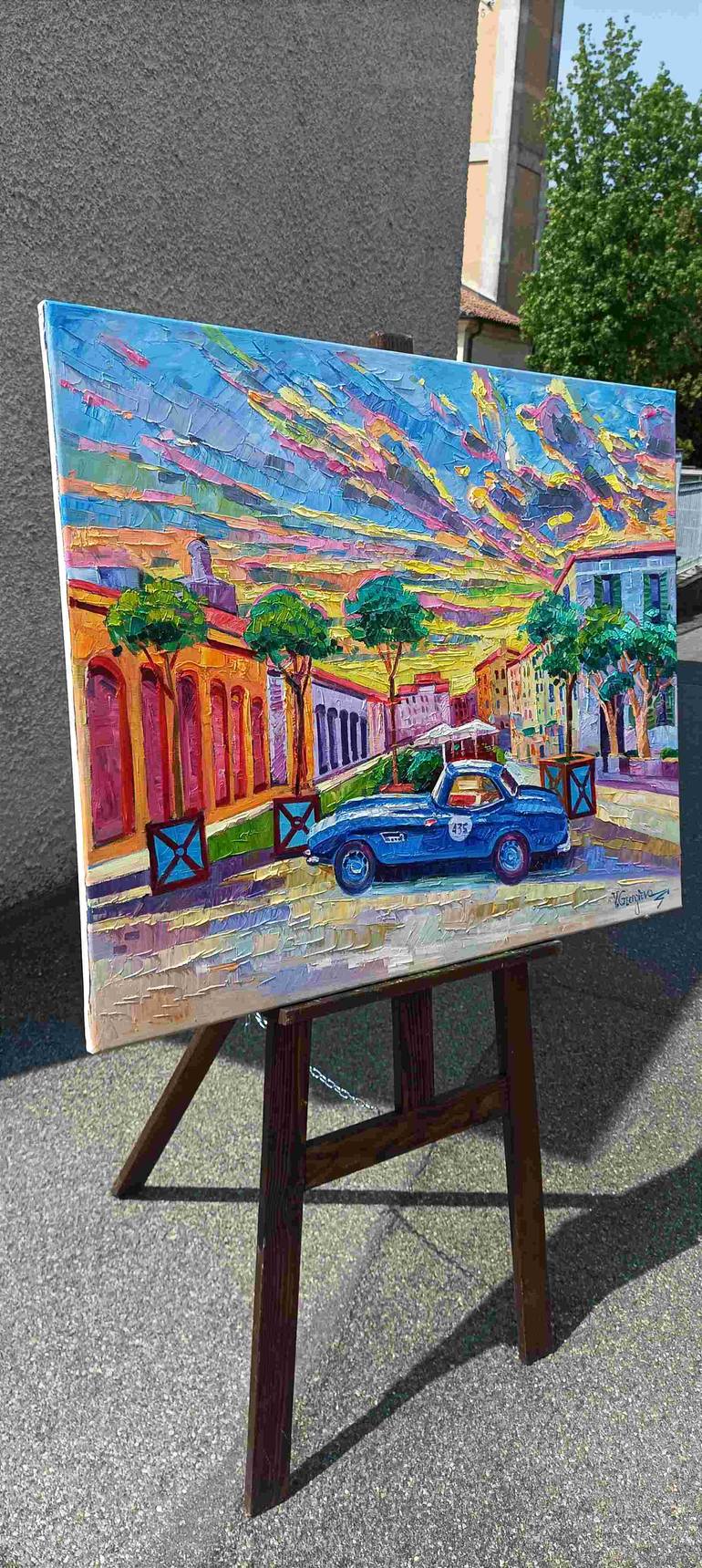 Original Abstract Expressionism Car Painting by Vanya Georgieva