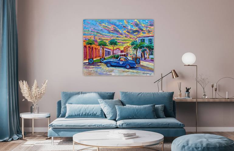 Original Abstract Expressionism Car Painting by Vanya Georgieva