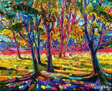 Original Abstract Expressionism Tree Paintings by Vanya Georgieva
